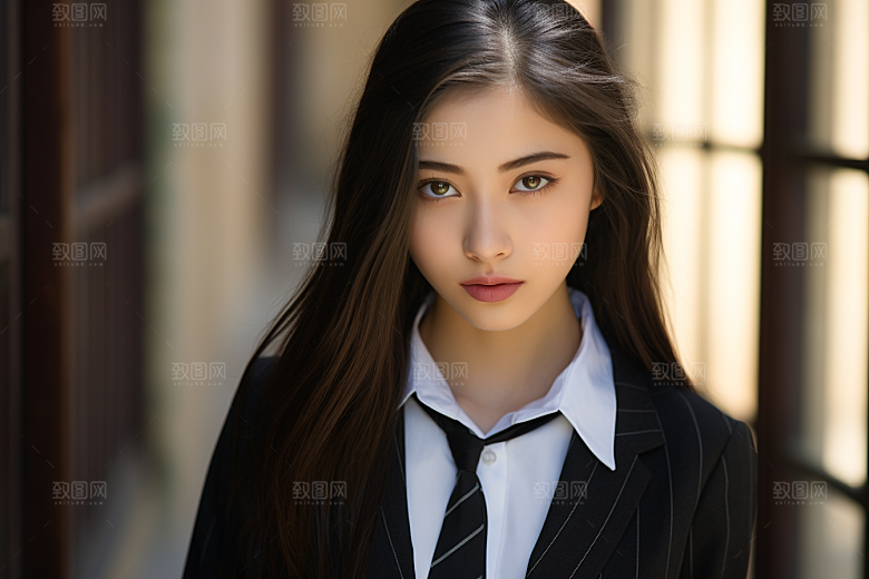 校服人物高清自然摄影图