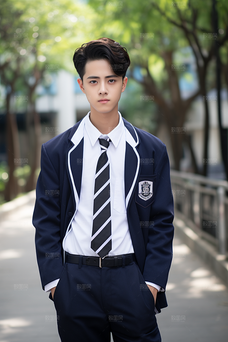 校服人物自然青少年摄影图