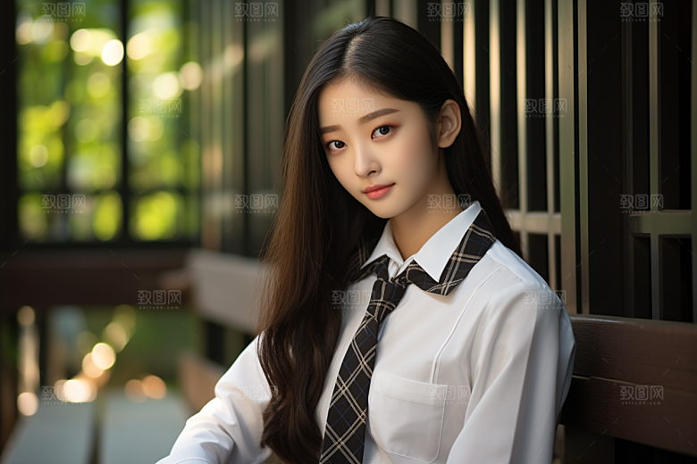 校服人物肖像青春摄影图