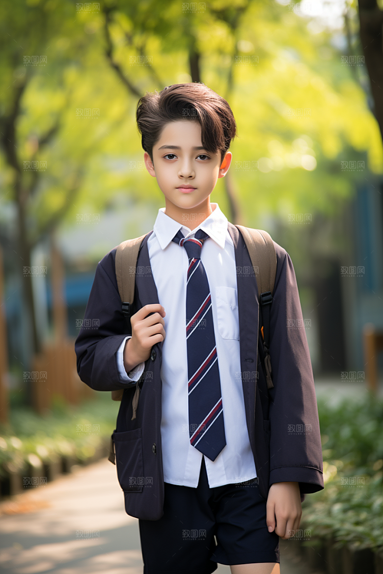 校服人物学生校园摄影图