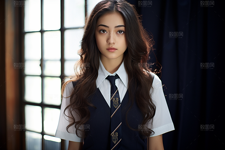 校服人物高中学校摄影图