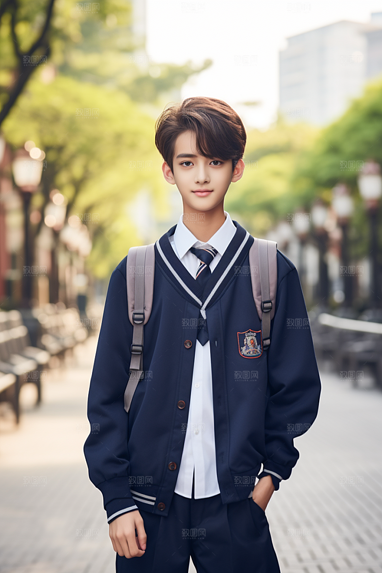 校服人物校园学校摄影图