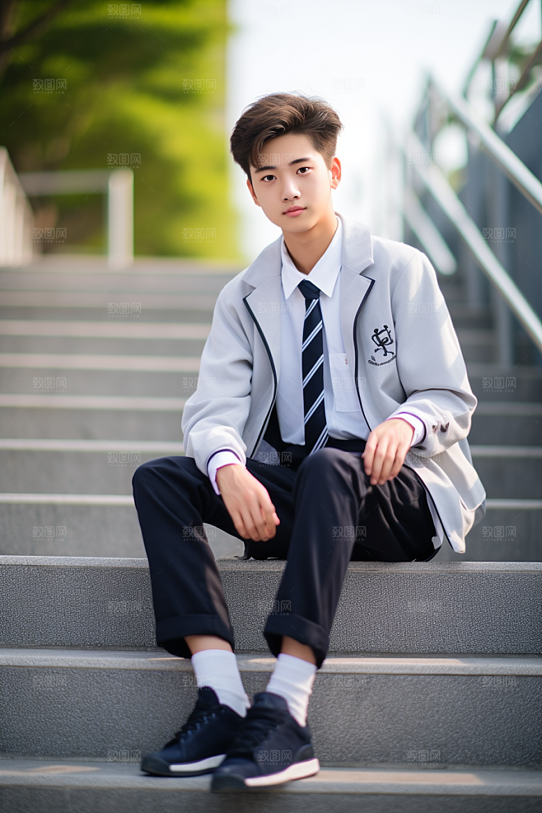 校服人物学生青少年摄影图