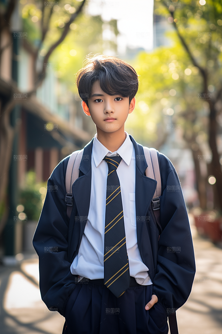校服人物靓丽学校摄影图