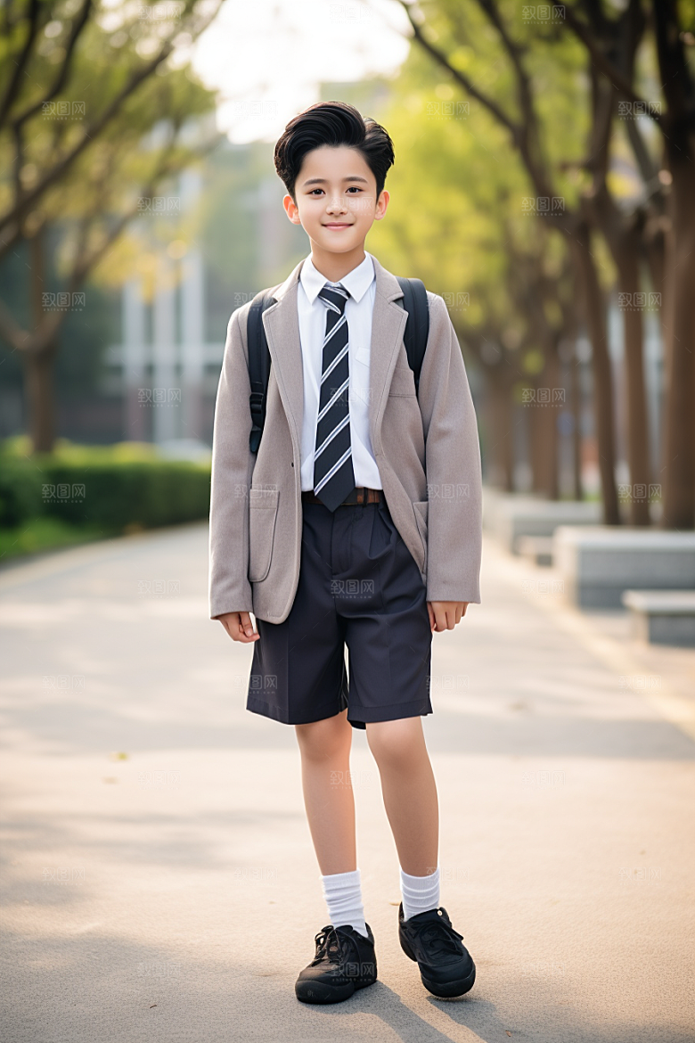 校服人物清新人像摄影图