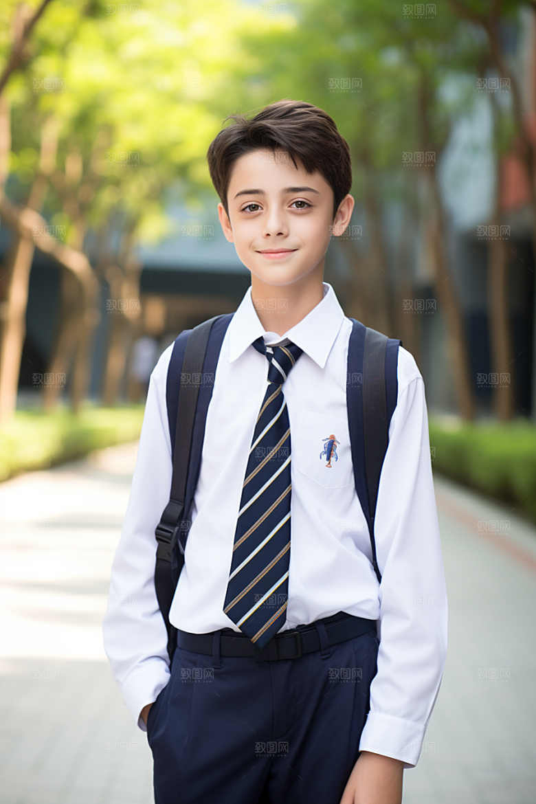 校服人物青少年清新摄影图