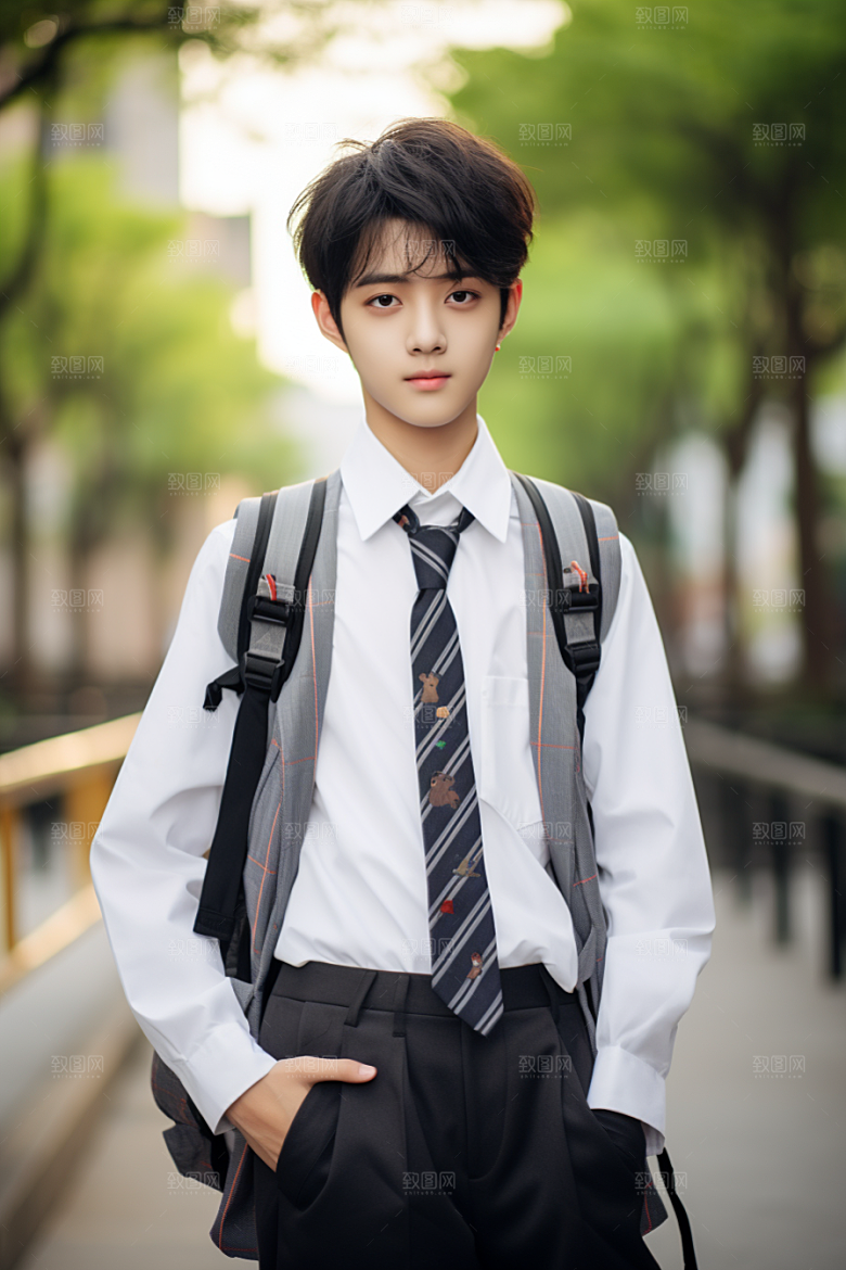 校服人物青春学生摄影图