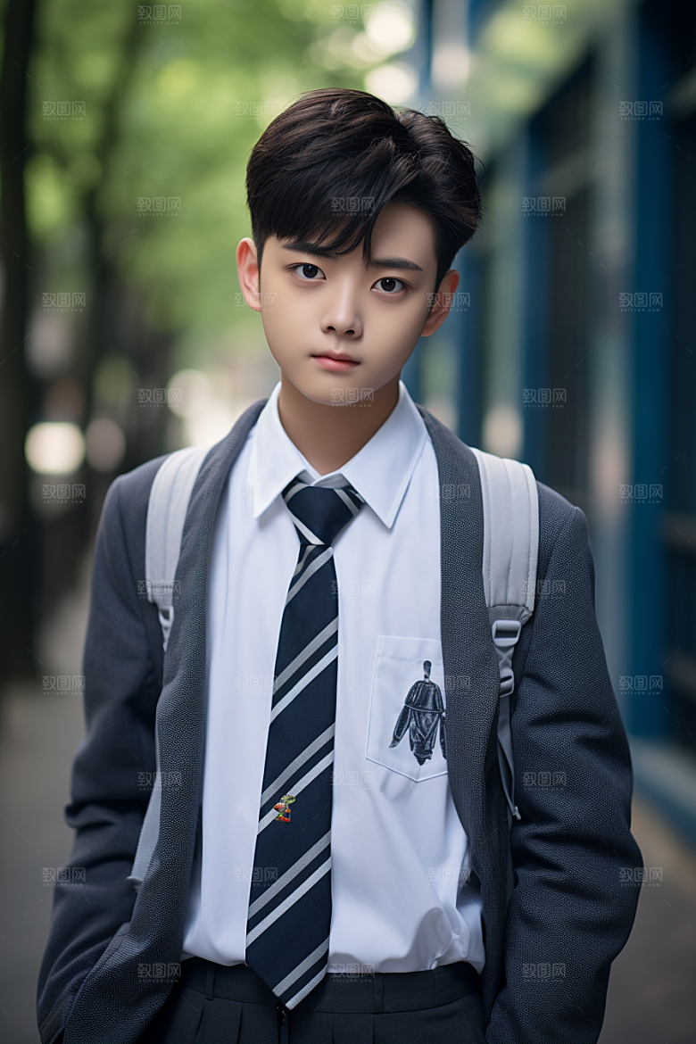 校服人物高中学校摄影图