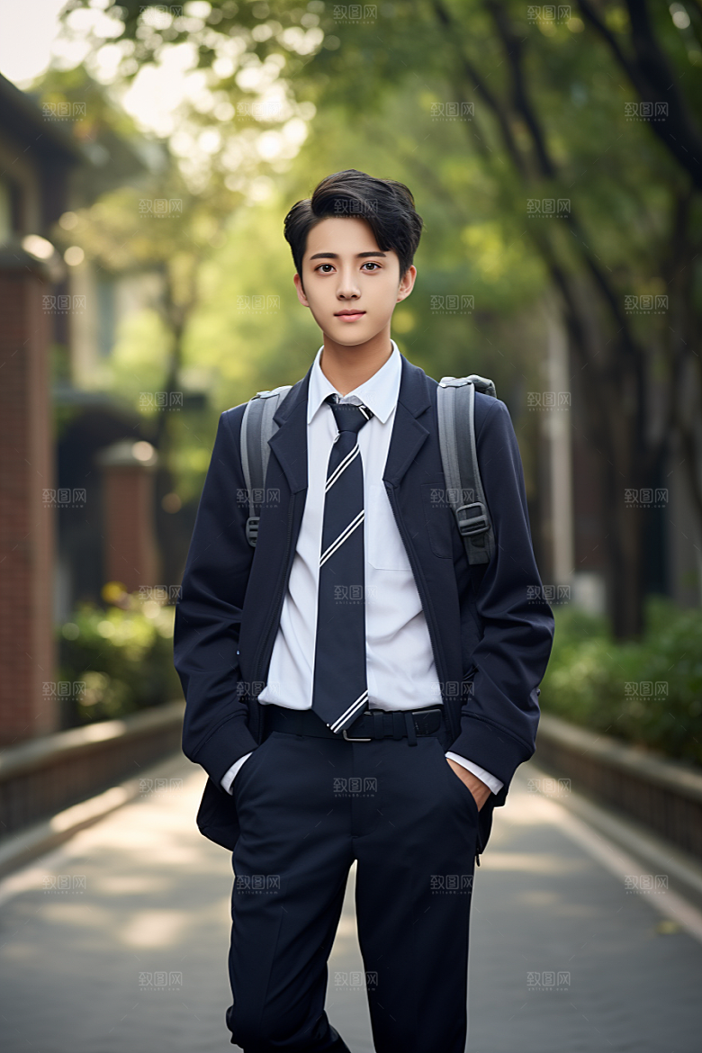 校服人物学校青春摄影图