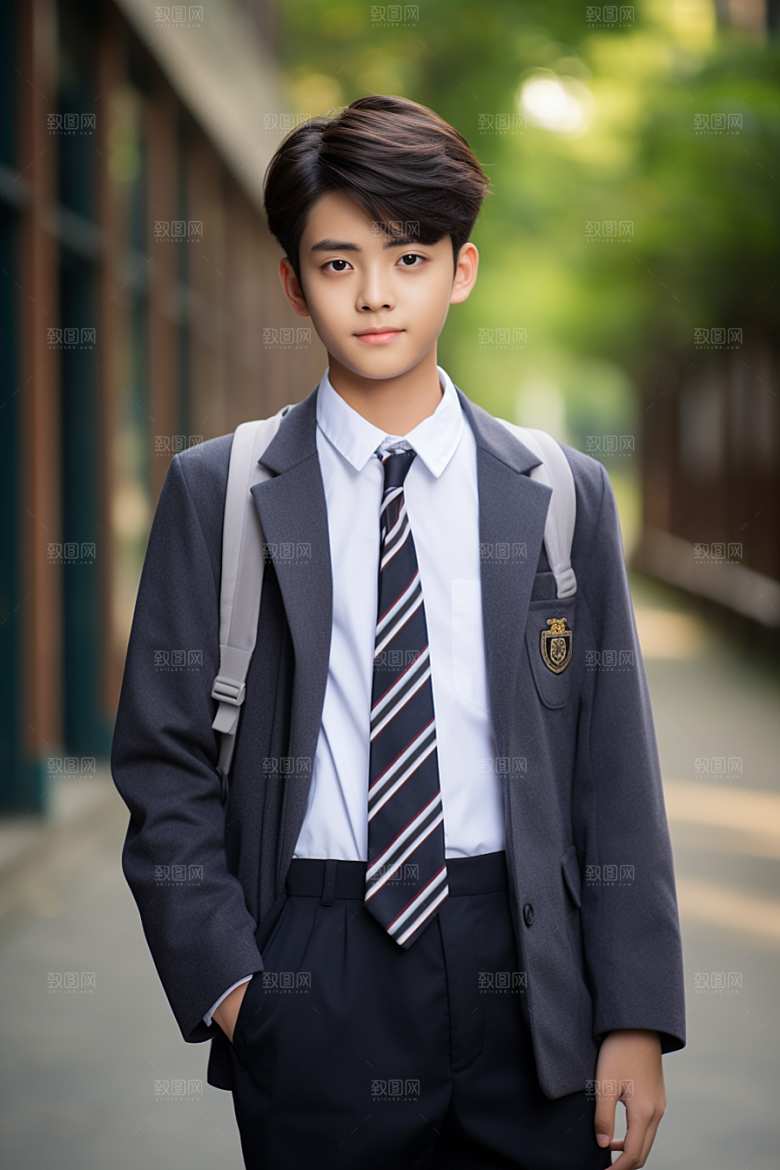 校服人物自然青少年摄影图