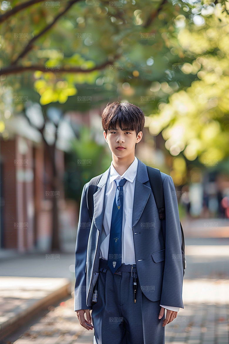 校服人物高清学生摄影图