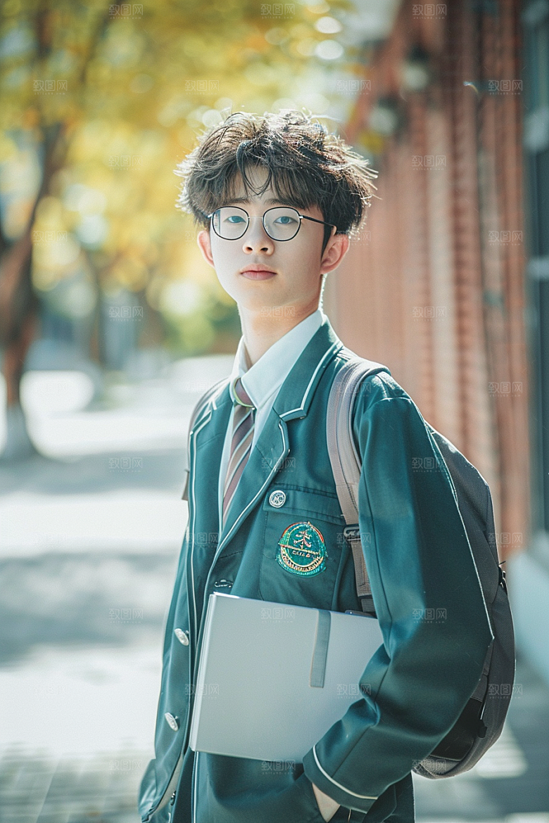 校服人物高中学生摄影图