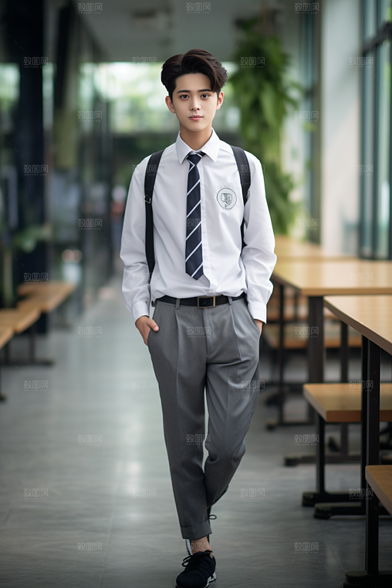 校服人物学校青少年摄影图
