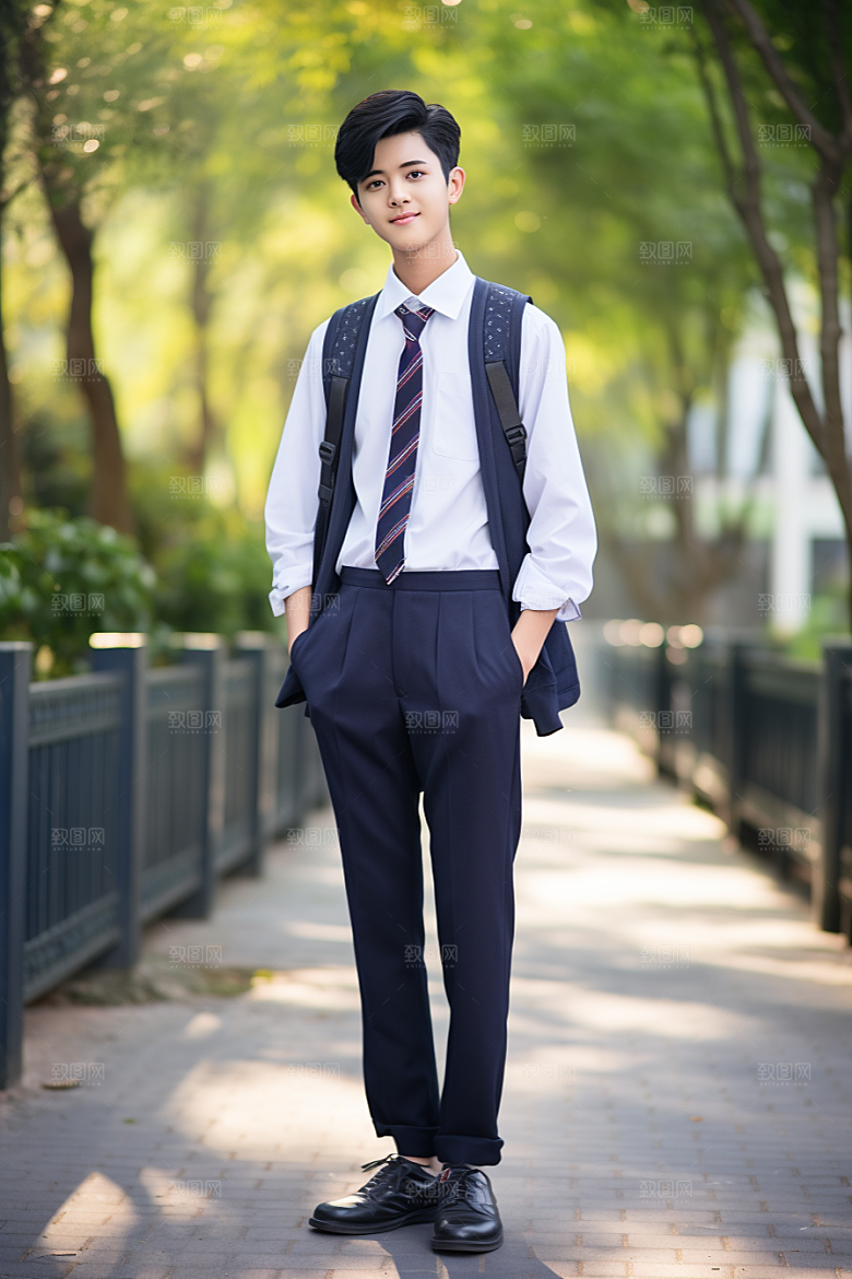 校服人物校园青春摄影图