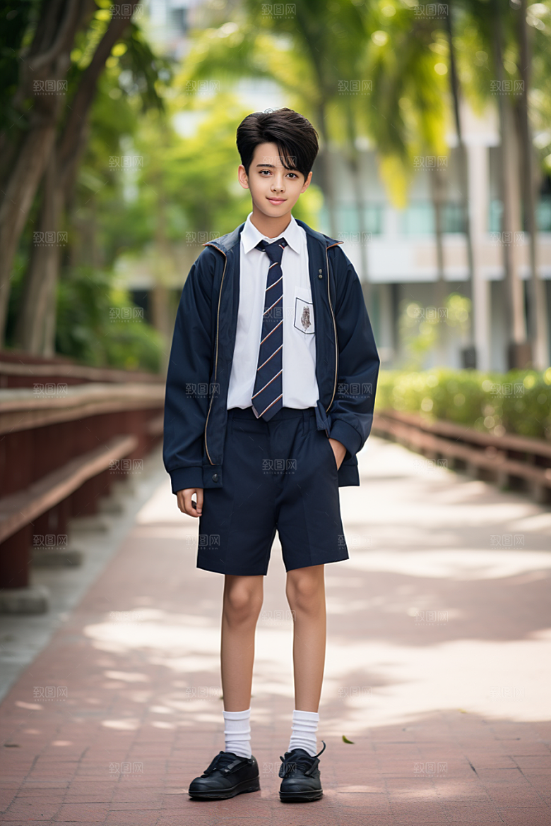 校服人物制服肖像摄影图