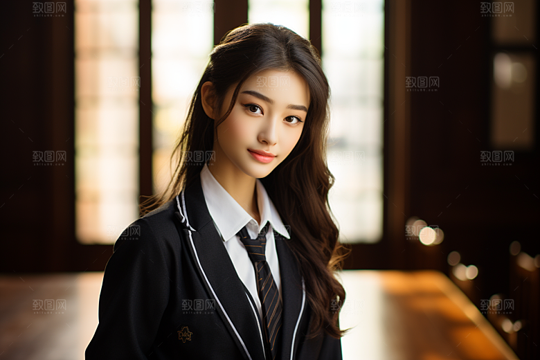 校服人物青少年高清摄影图