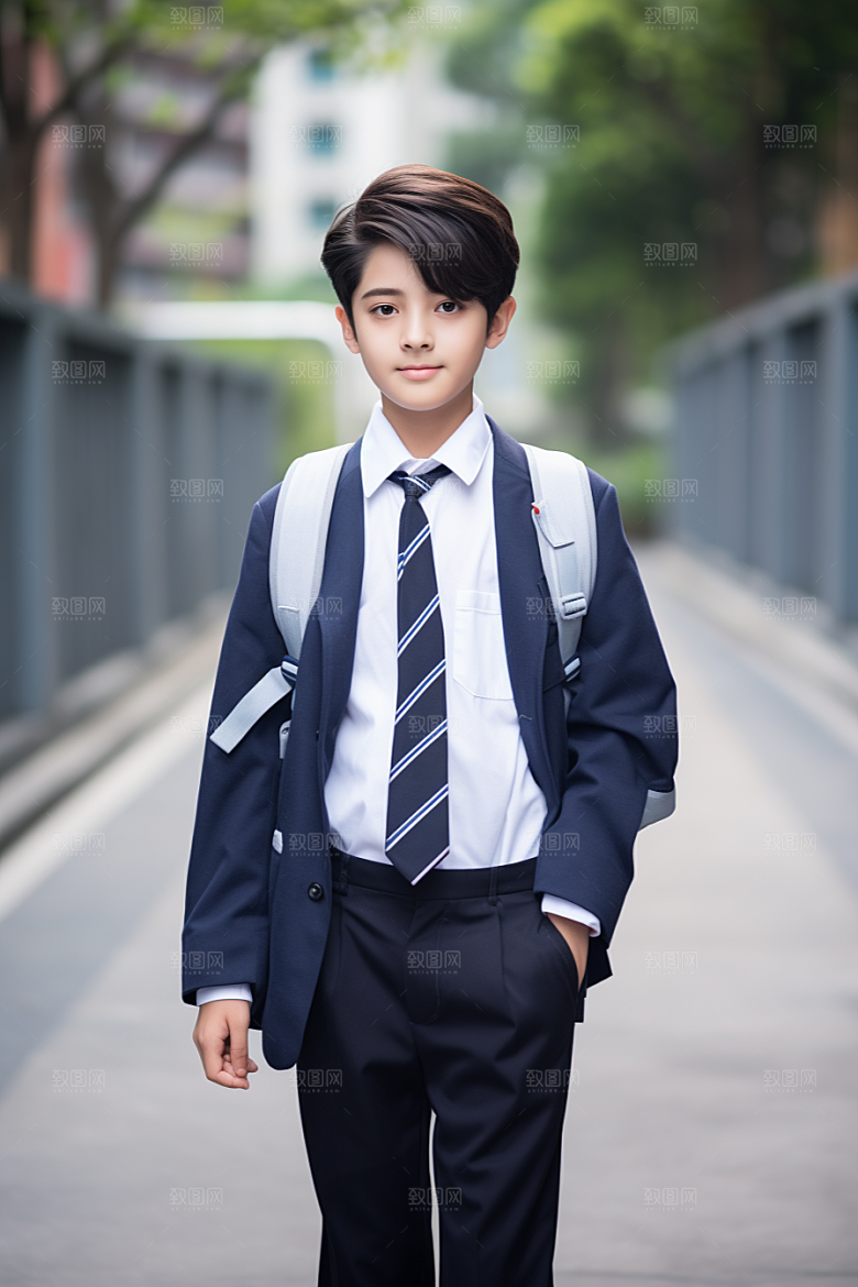 校服人物学校人像摄影图