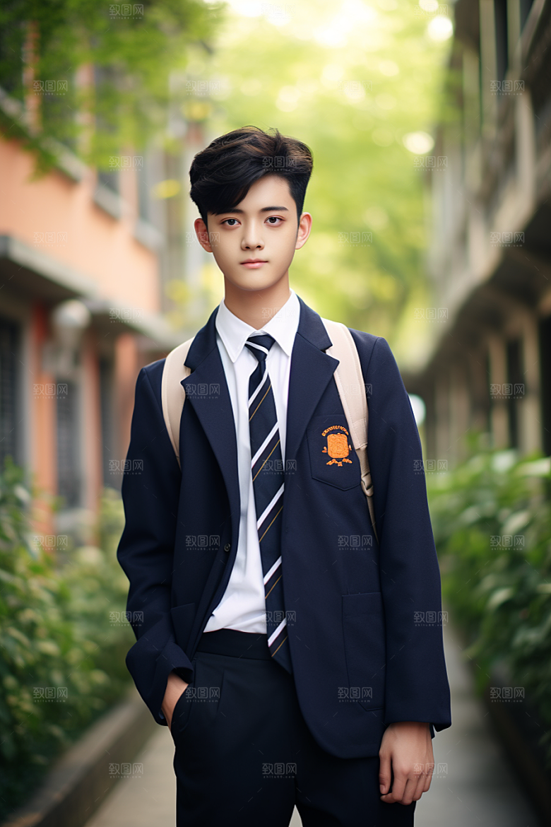 校服人物制服青少年摄影图
