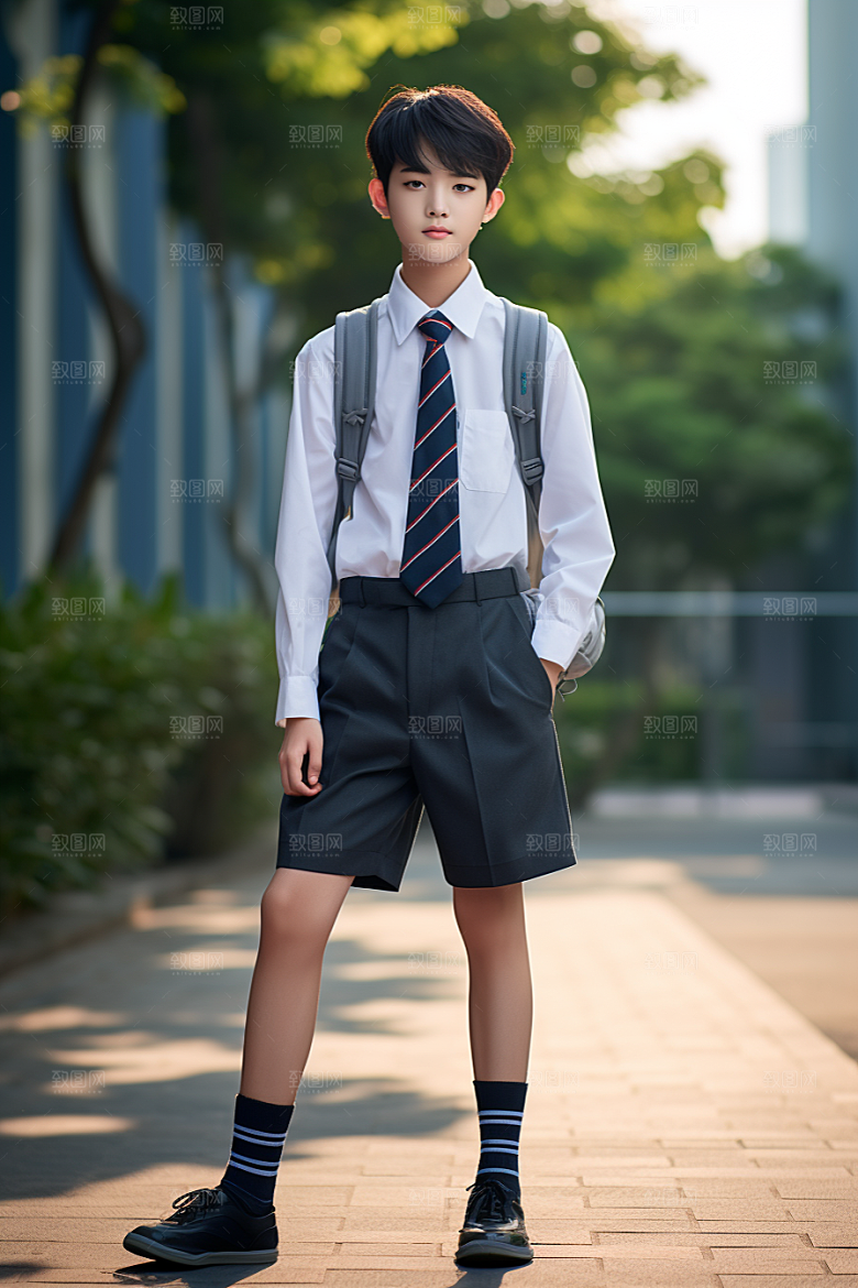 校服人物高清校园摄影图