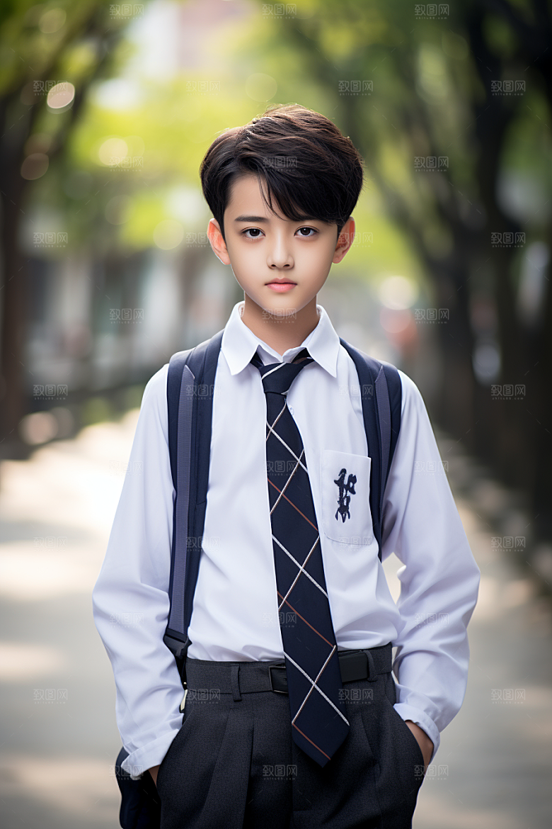 校服人物自然青少年摄影图