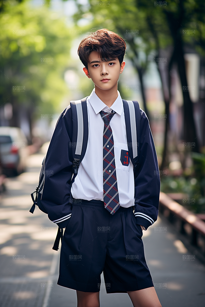校服人物青少年青春摄影图