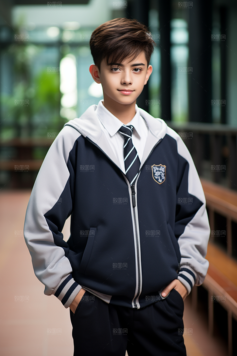 校服人物高清学生摄影图