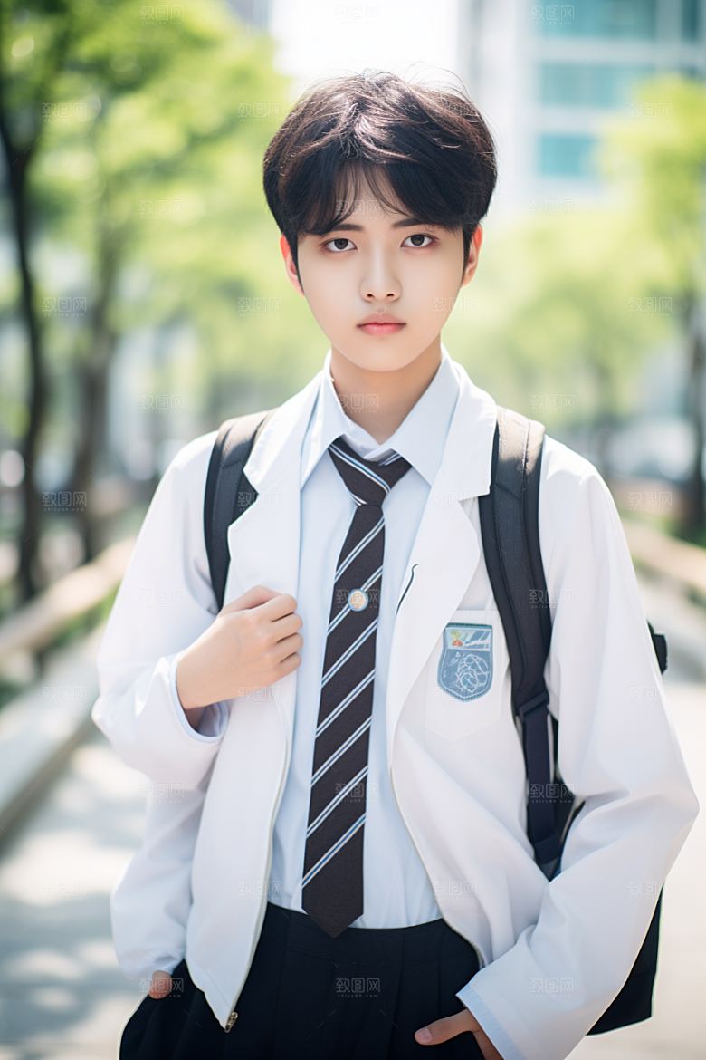 校服人物学生学校摄影图