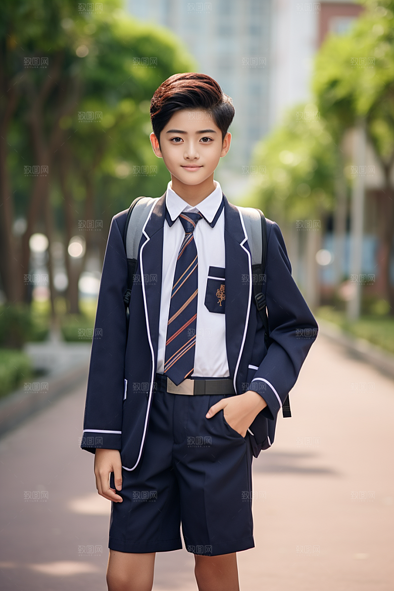 校服人物制服肖像摄影图