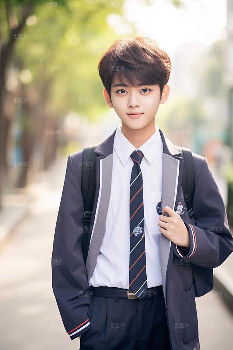 校服人物高中学生摄影图