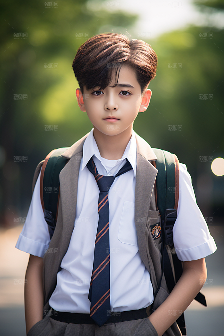 校服人物靓丽学生摄影图