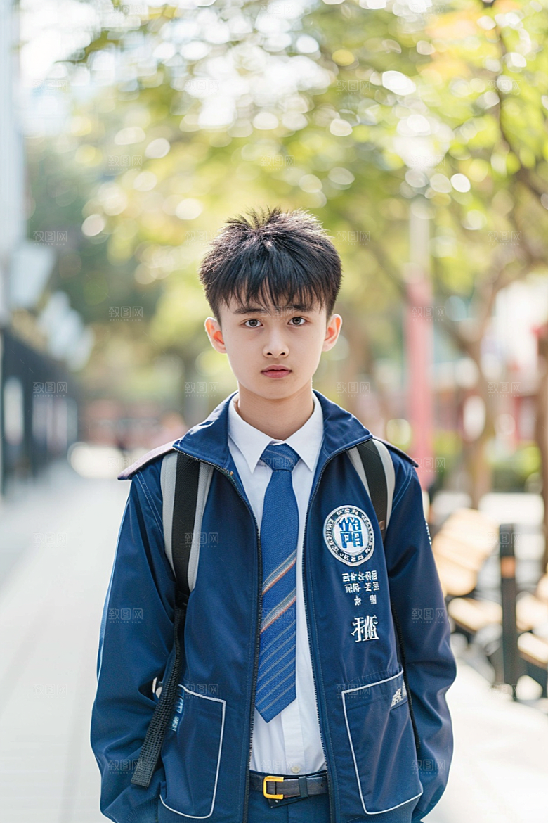 校服人物靓丽学校摄影图