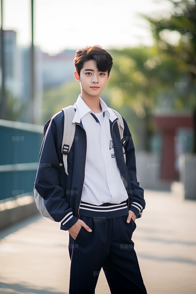 校服人物青春校园摄影图