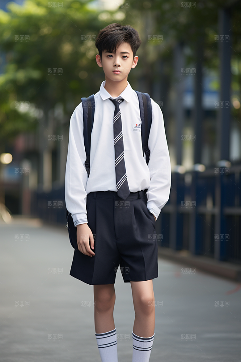 校服人物校园自然摄影图