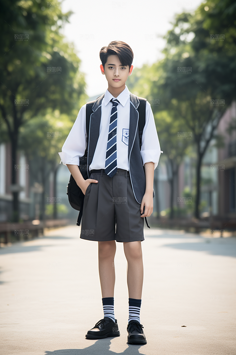 校服人物高清青少年摄影图