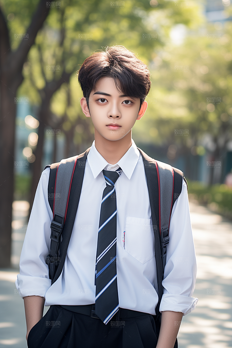 校服人物高中学校摄影图