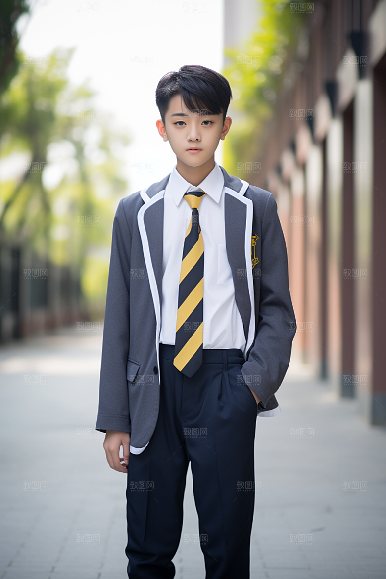 校服人物高清制服摄影图