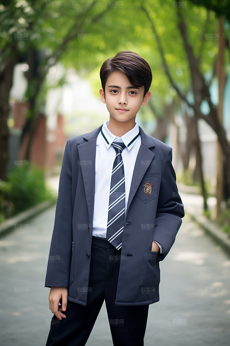 校服人物制服高中摄影图