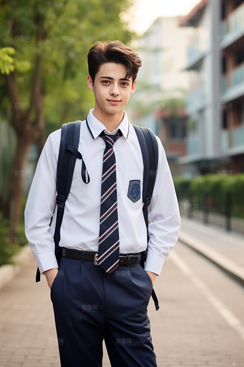 校服人物高清人像摄影图