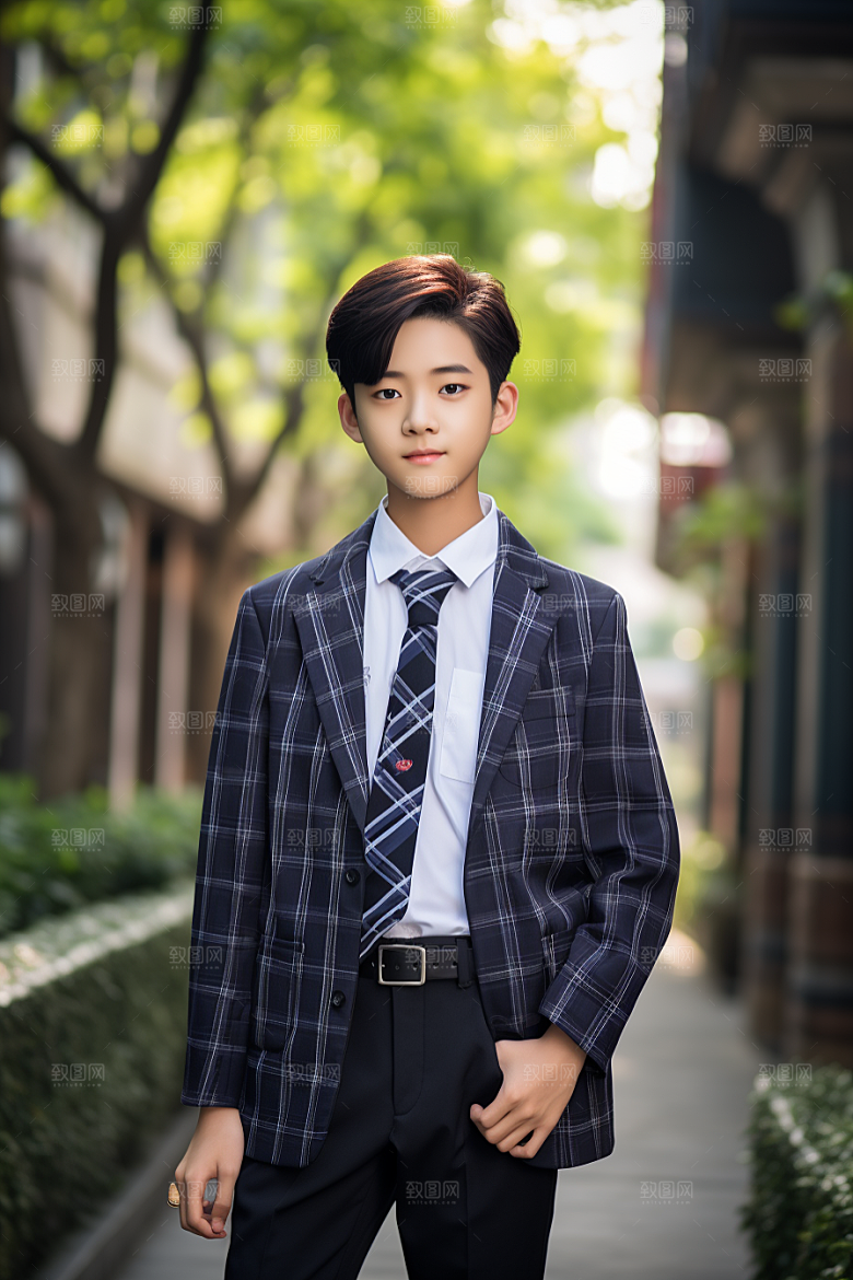校服人物肖像制服摄影图
