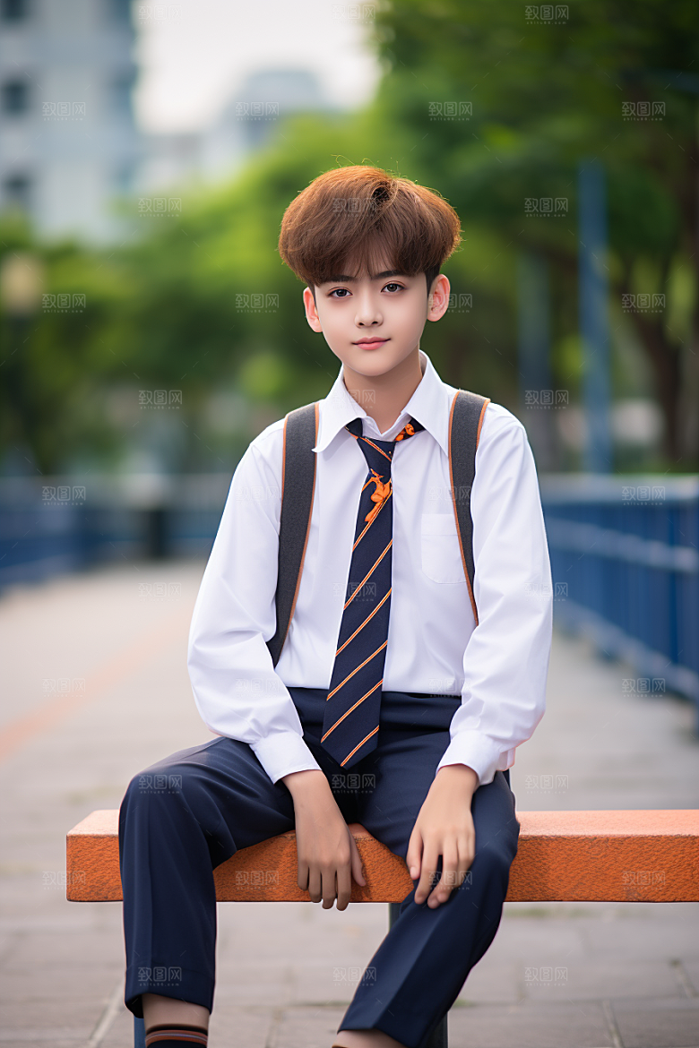 校服人物学生青少年摄影图