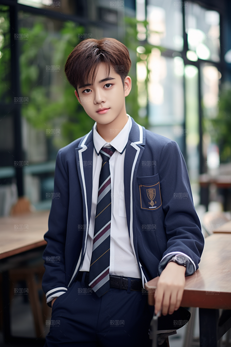 校服人物学生学校摄影图