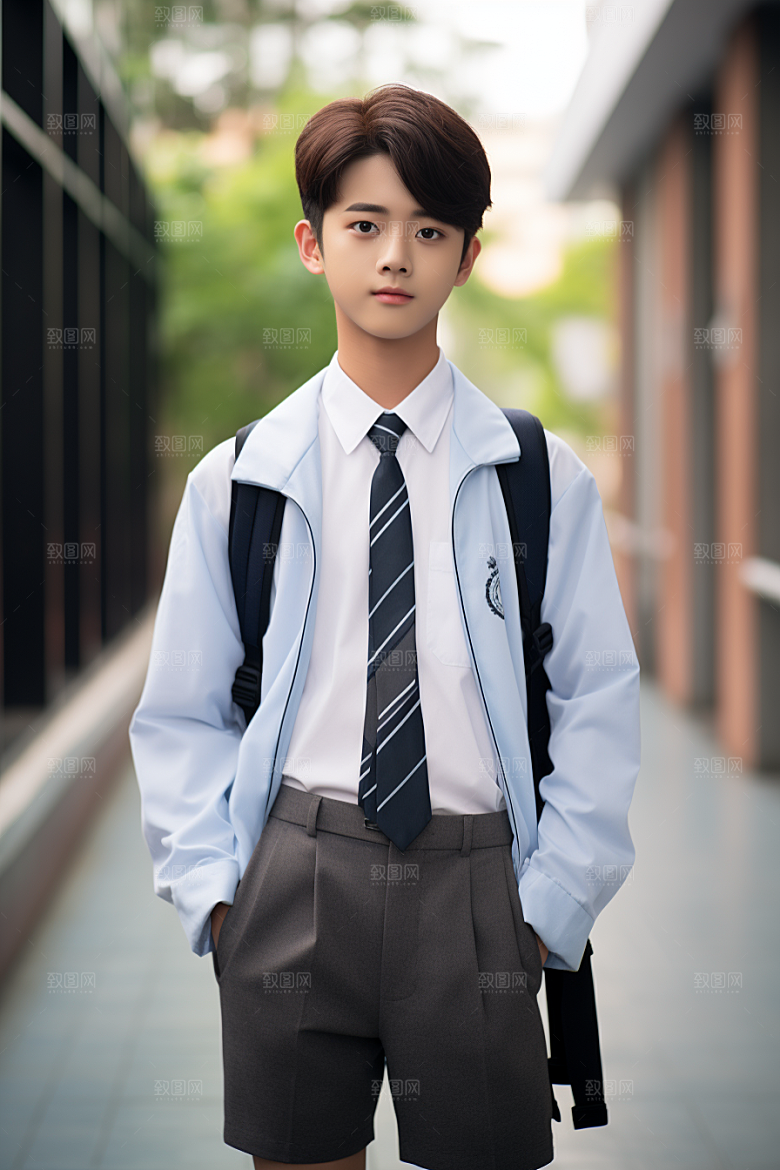 校服人物学生人像摄影图