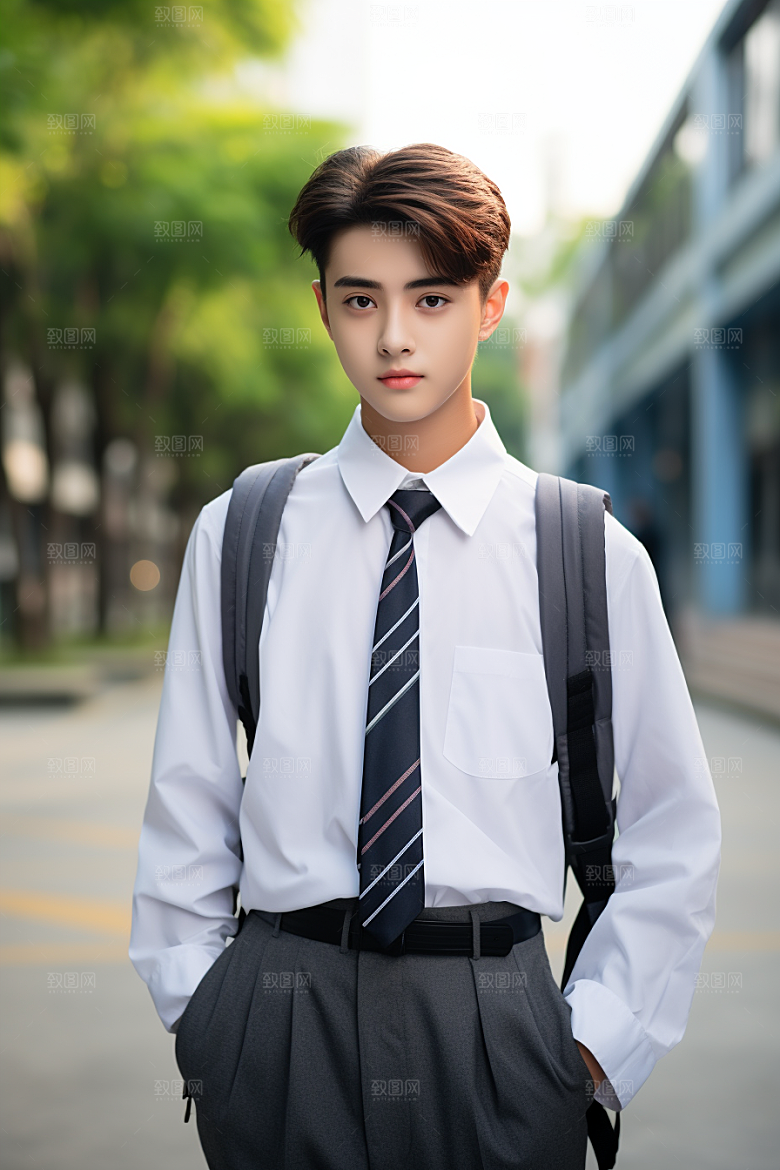 校服人物学校青少年摄影图