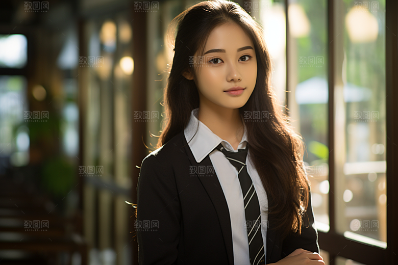校服人物校园青少年摄影图