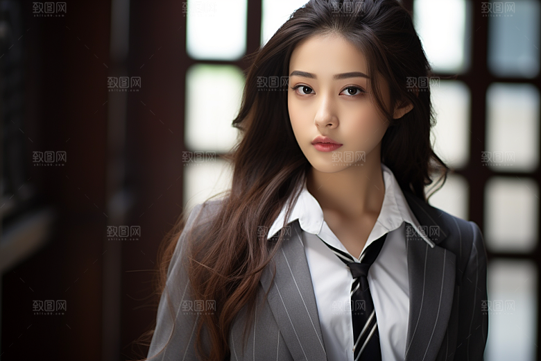 校服人物高清校园摄影图