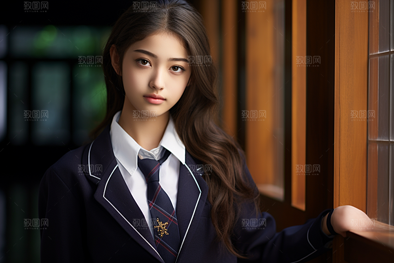 校服人物青少年青春摄影图