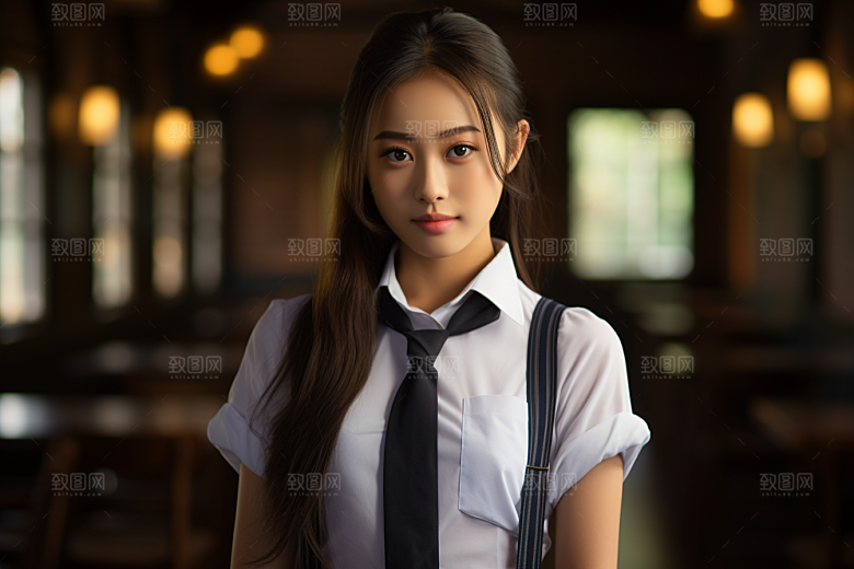校服人物高清学生摄影图