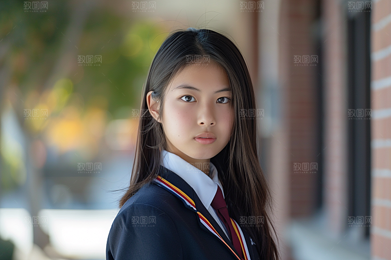 校服人物制服人像摄影图