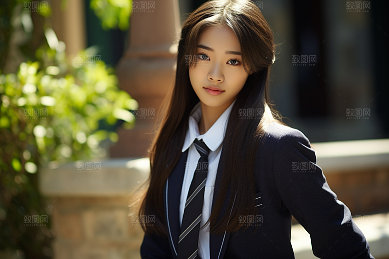校服人物肖像青春摄影图
