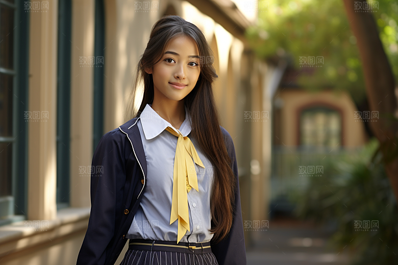 校服人物高清青少年摄影图